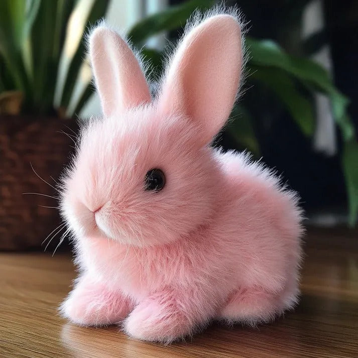 Realistic Interactive Plush Bunny Toy