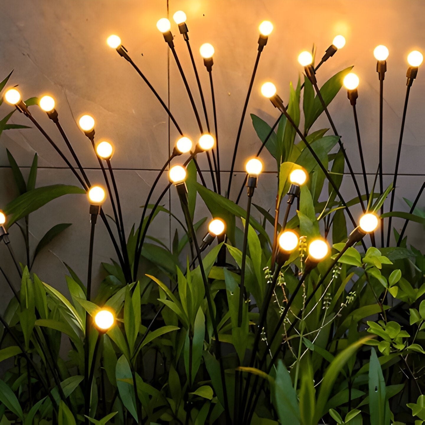Solar-Powered Firefly Garden Lights with Flexible Motion