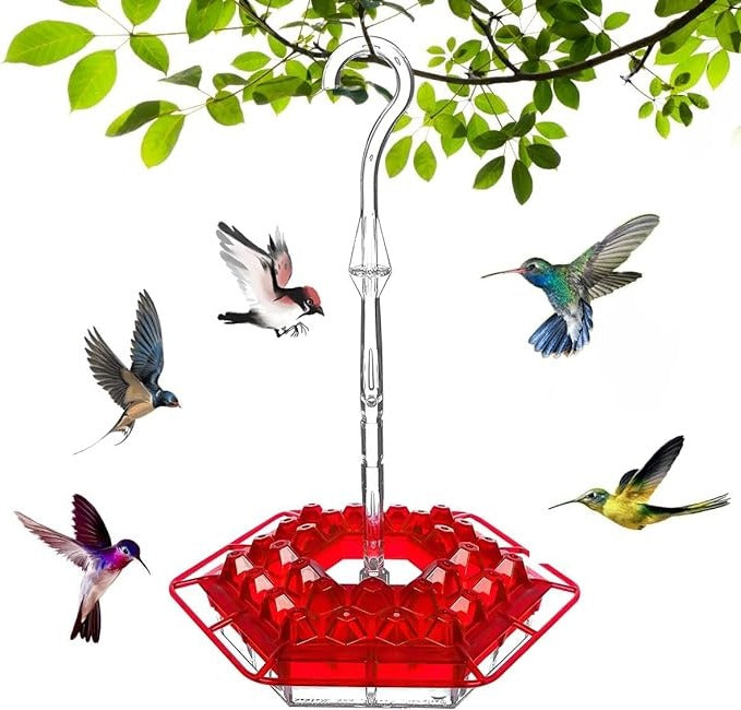 Ant Proof Hummingbird Feeder with Integrated Moat and 30 Feeding Ports