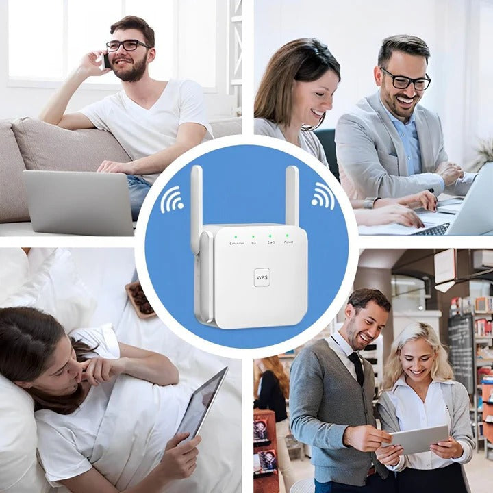Long Range WiFi Repeater with Dual Antennas and 300Mbps Speed
