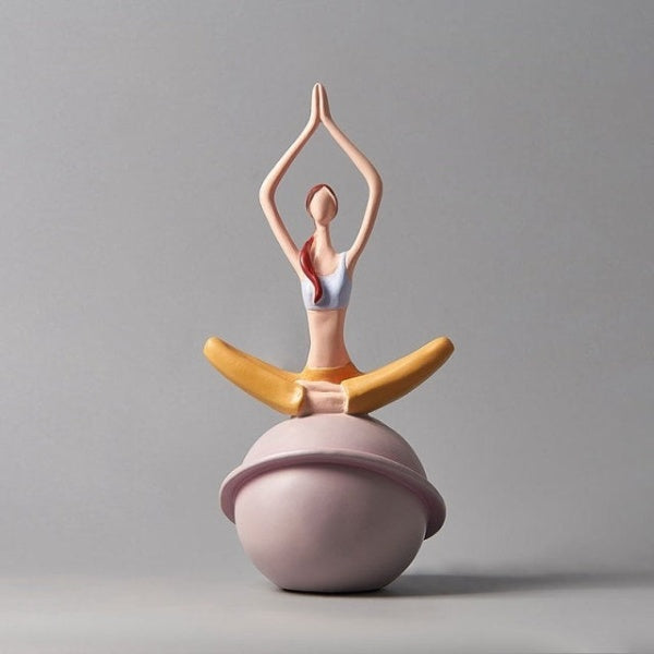 Meditation Woman Figurine Sculpture in Modern Resin