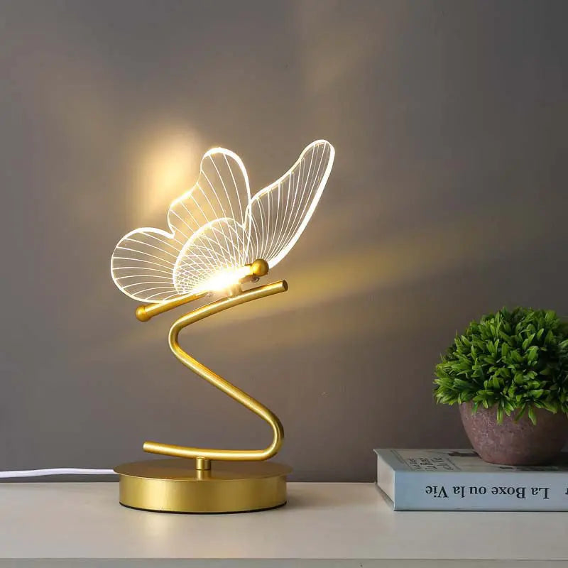 Luxury Butterfly Table Lamp with Adjustable LED Lighting
