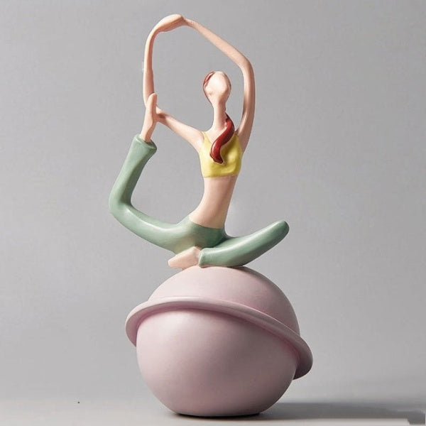 Meditation Woman Figurine Sculpture in Modern Resin