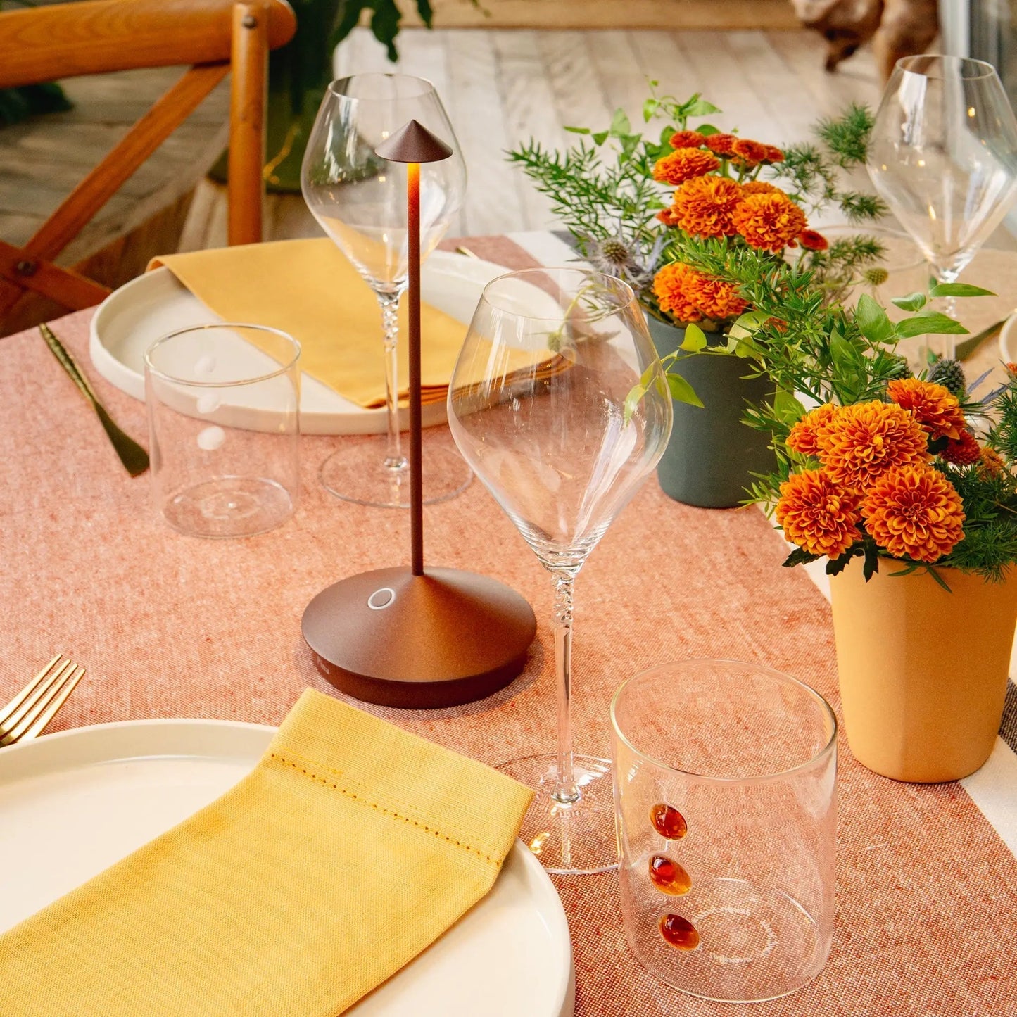 Dimmable Portable LED Table Lamp - Weatherproof & Rechargeable