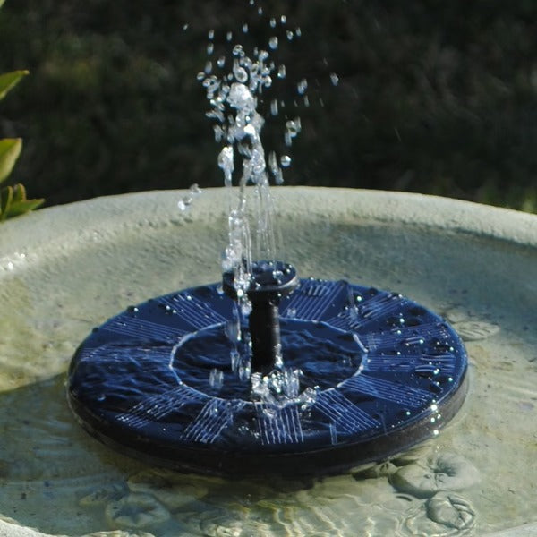 Solar-Powered Garden Fountain with Four Spray Patterns