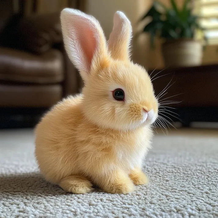 Realistic Interactive Plush Bunny Toy
