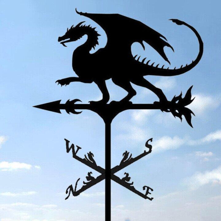 Metal Animal Silhouette Weathervane for Garden and Roof