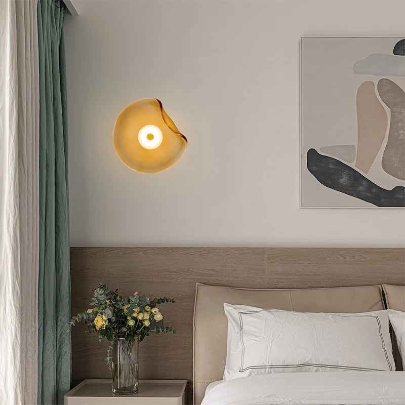 Organic Shaped Glass Wall Lamp for Modern Indoor Lighting