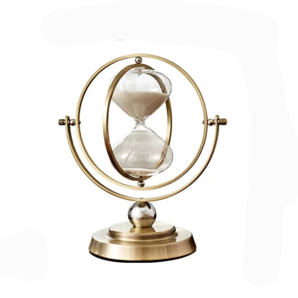 Minimalist Metal and Glass Sand Timer Stopper