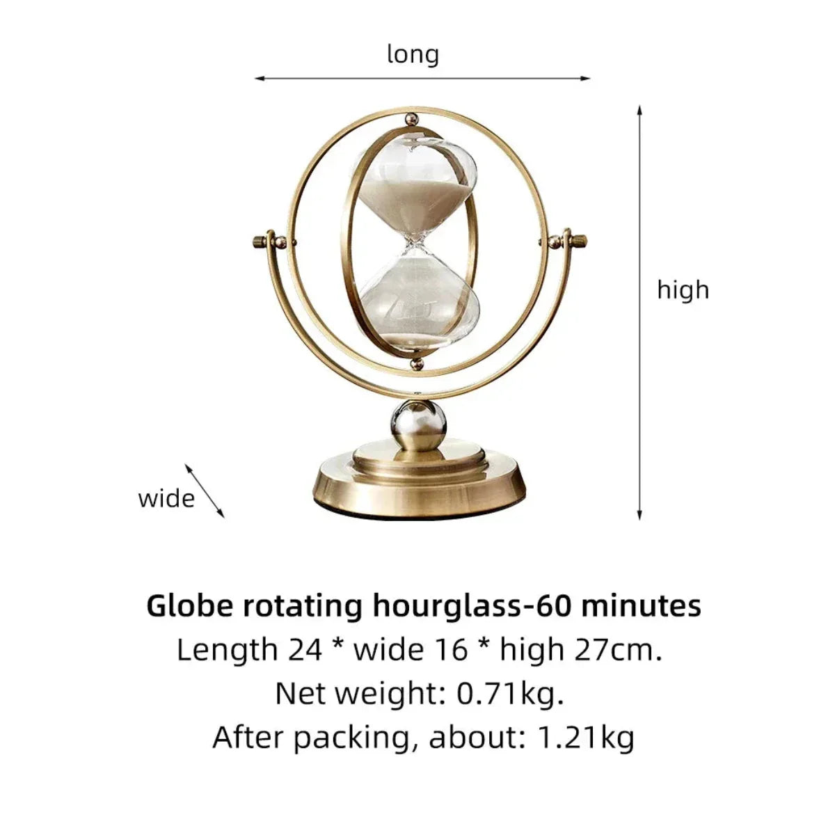 Minimalist Metal and Glass Sand Timer Stopper