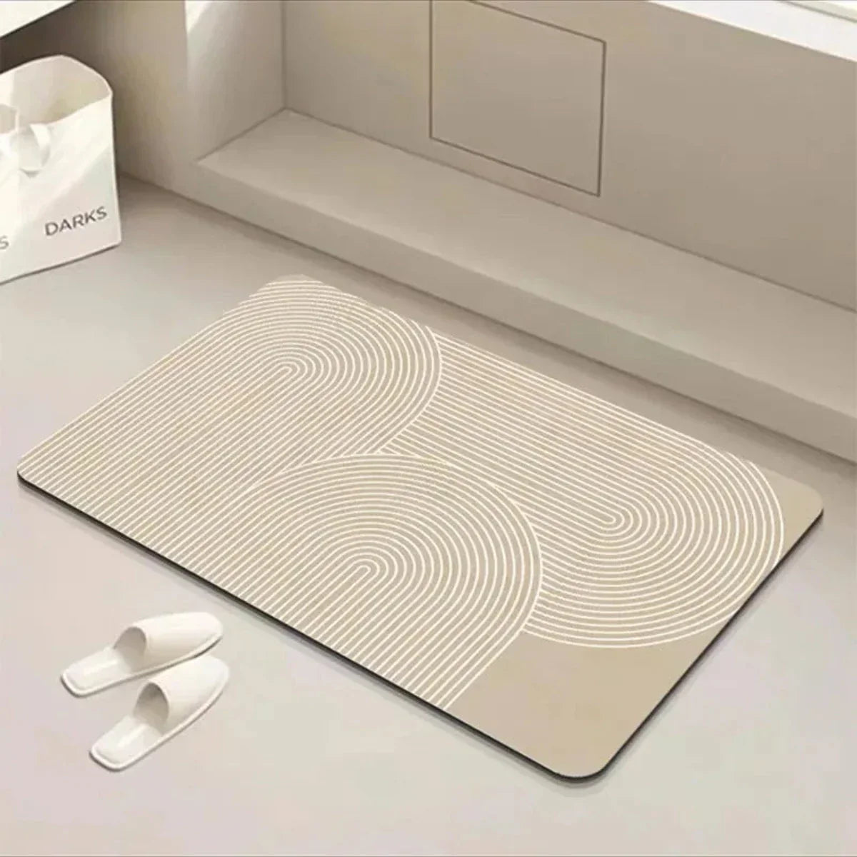 Diatomite Bathroom Mat with Non-Slip Rubber Bottom