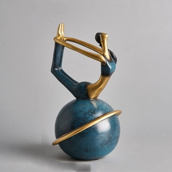 Meditation Woman Figurine Sculpture in Modern Resin