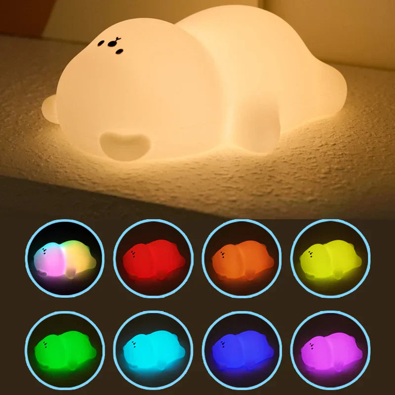 Rechargeable Bear Night Light with Color-Changing Glow