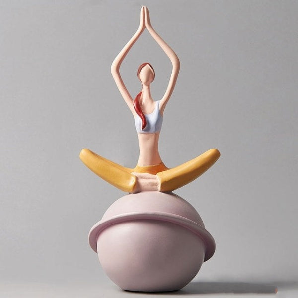 Meditation Woman Figurine Sculpture in Modern Resin