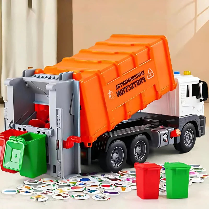 Interactive Garbage Truck Toy with Lights and Sounds