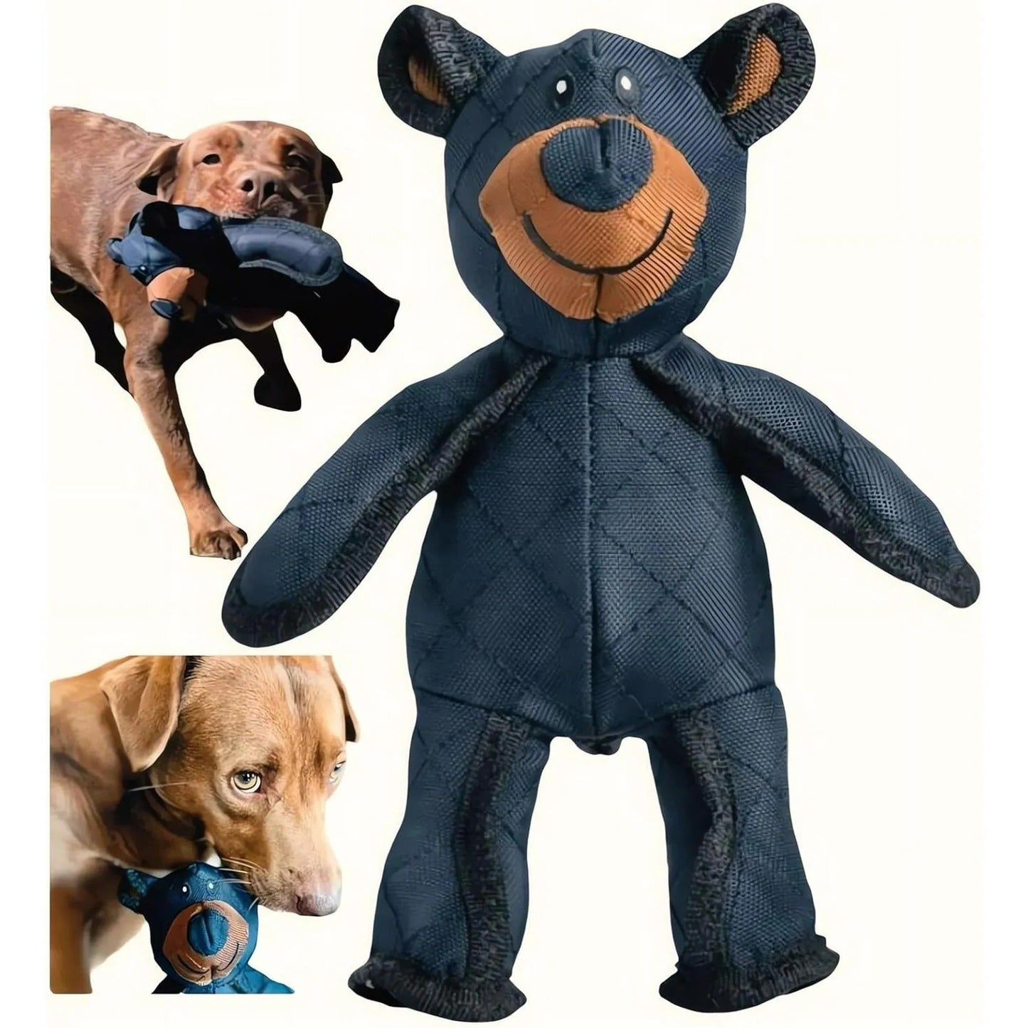 Indestructible Interactive Bear Dog Toy for Heavy Chewers