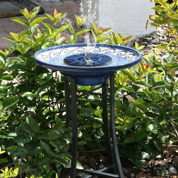 Solar-Powered Garden Fountain with Four Spray Patterns