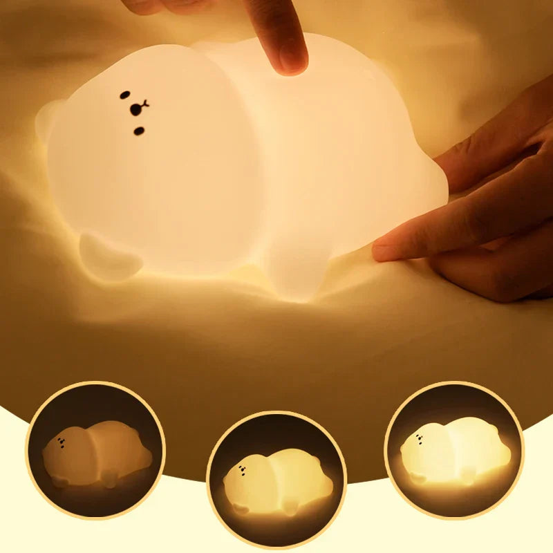 Rechargeable Bear Night Light with Color-Changing Glow