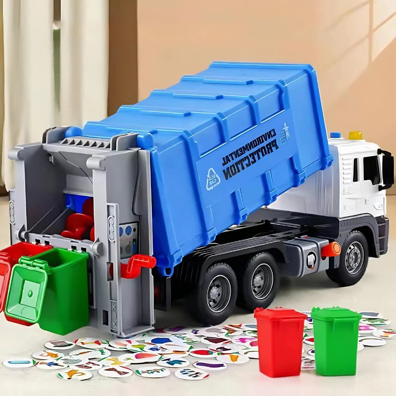 Interactive Garbage Truck Toy with Lights and Sounds