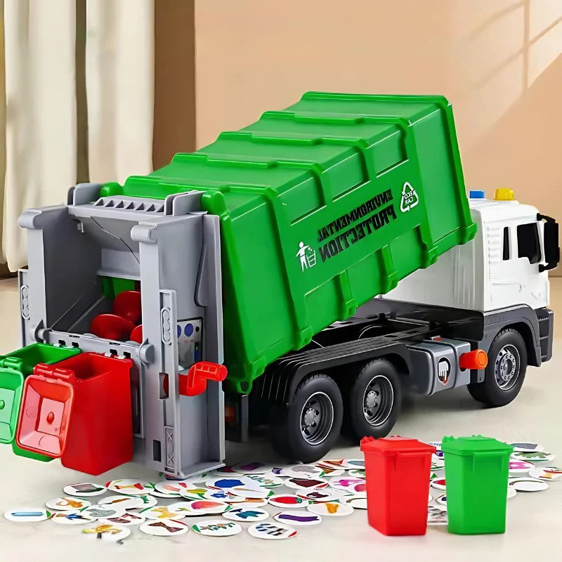 Interactive Garbage Truck Toy with Lights and Sounds