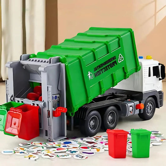 Interactive Garbage Truck Toy with Lights and Sounds
