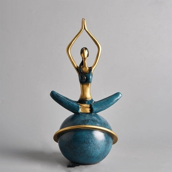 Meditation Woman Figurine Sculpture in Modern Resin