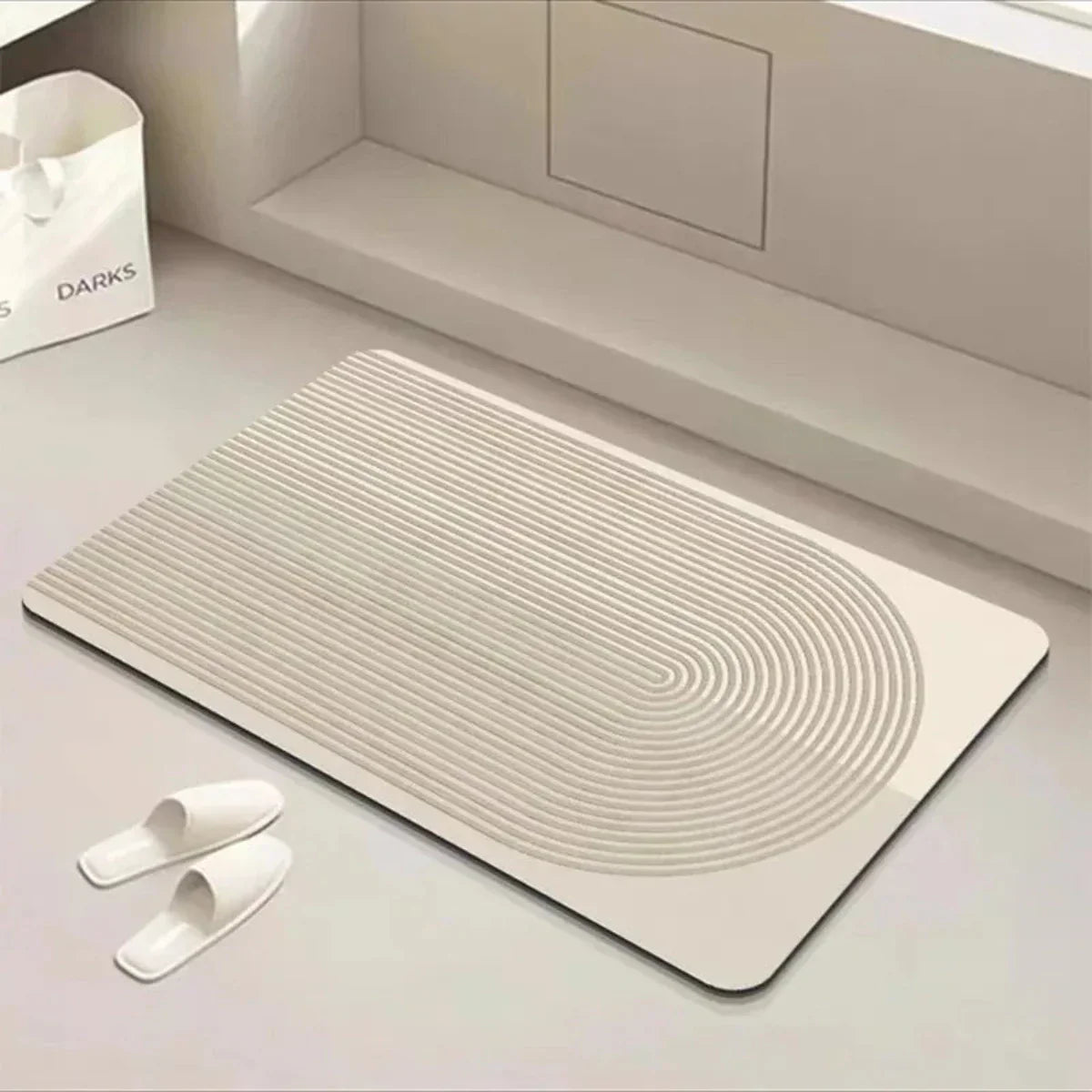 Diatomite Bathroom Mat with Non-Slip Rubber Bottom