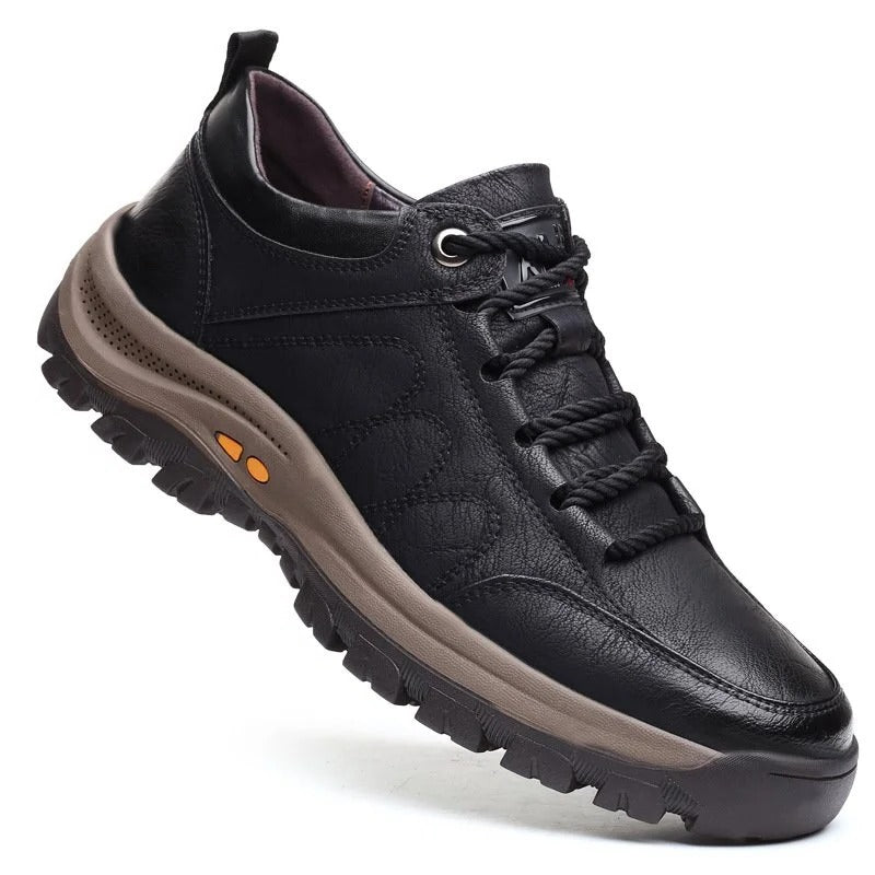 Men's Waterproof Orthopedic Leather Shoes with Ergonomic Insoles