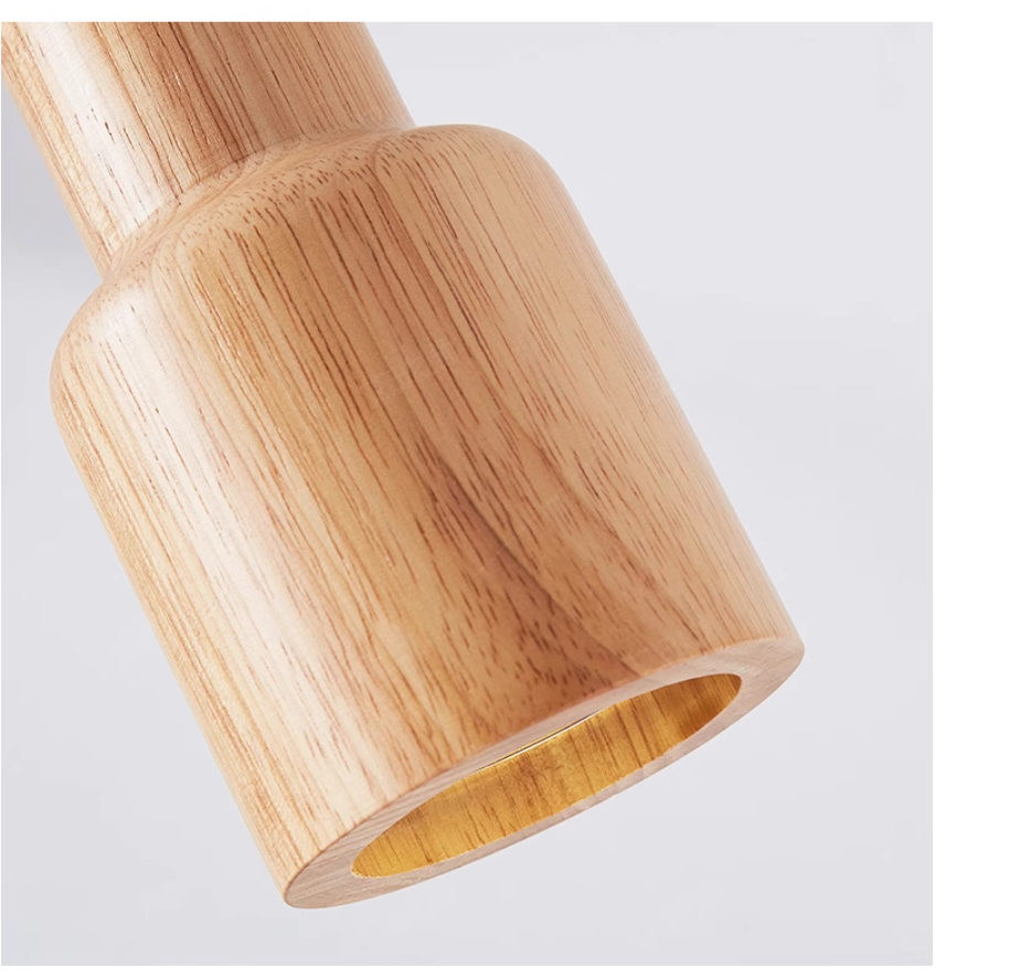 Scandinavian Wooden Pendant Light – Minimalist Natural Wood Design