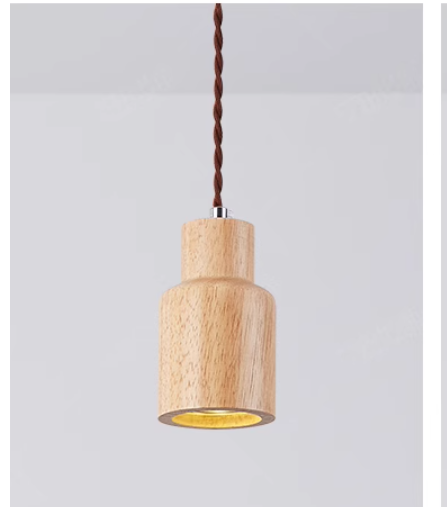 Scandinavian Wooden Pendant Light – Minimalist Natural Wood Design