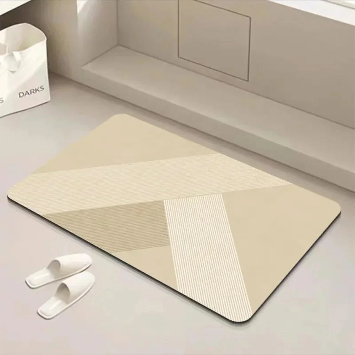 Diatomite Bathroom Mat with Non-Slip Rubber Bottom