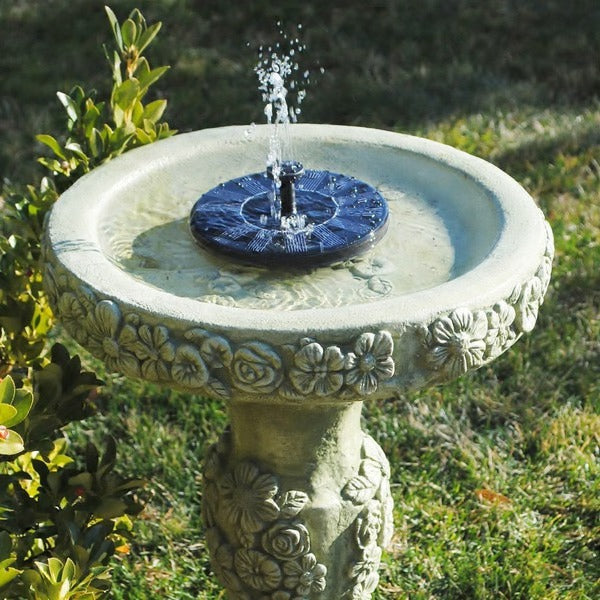 Solar-Powered Garden Fountain with Four Spray Patterns