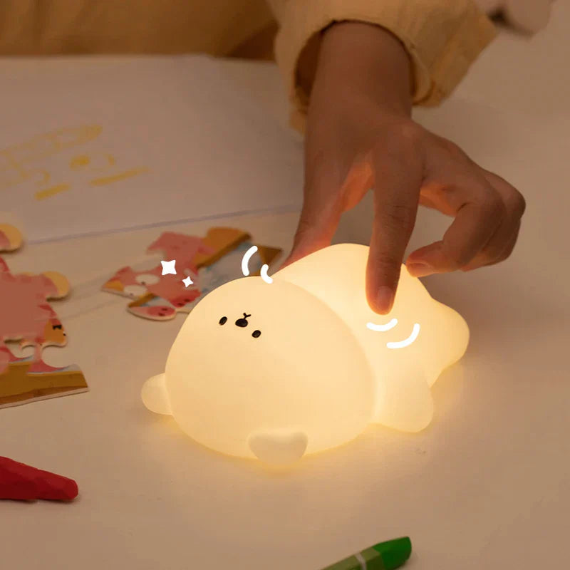 Rechargeable Bear Night Light with Color-Changing Glow