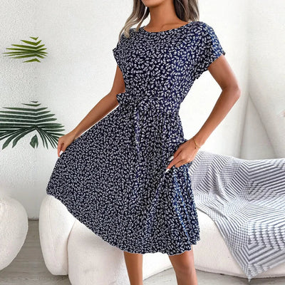 Anabelle - Floral Pleated Midi Dress