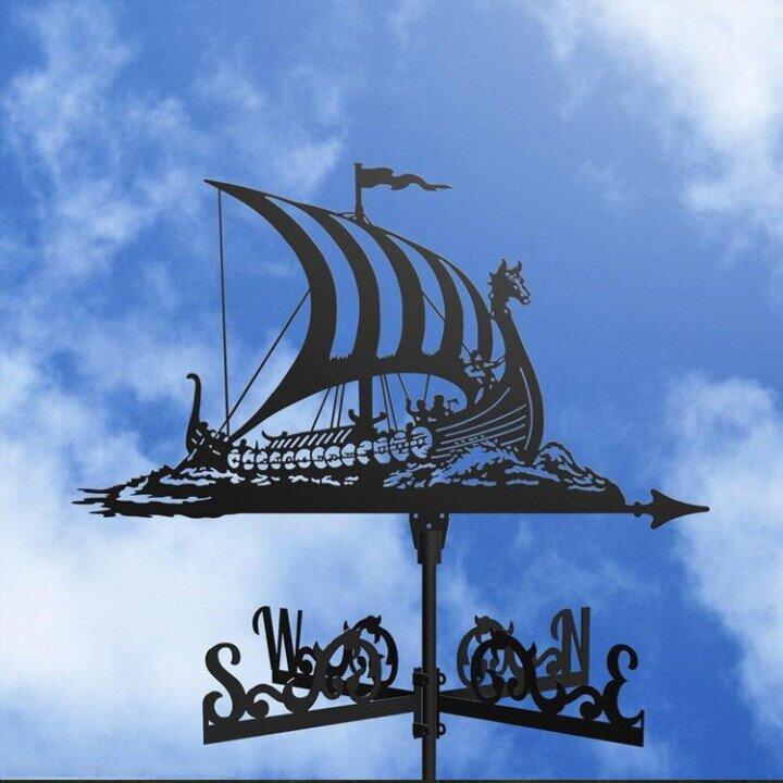 Metal Animal Silhouette Weathervane for Garden and Roof