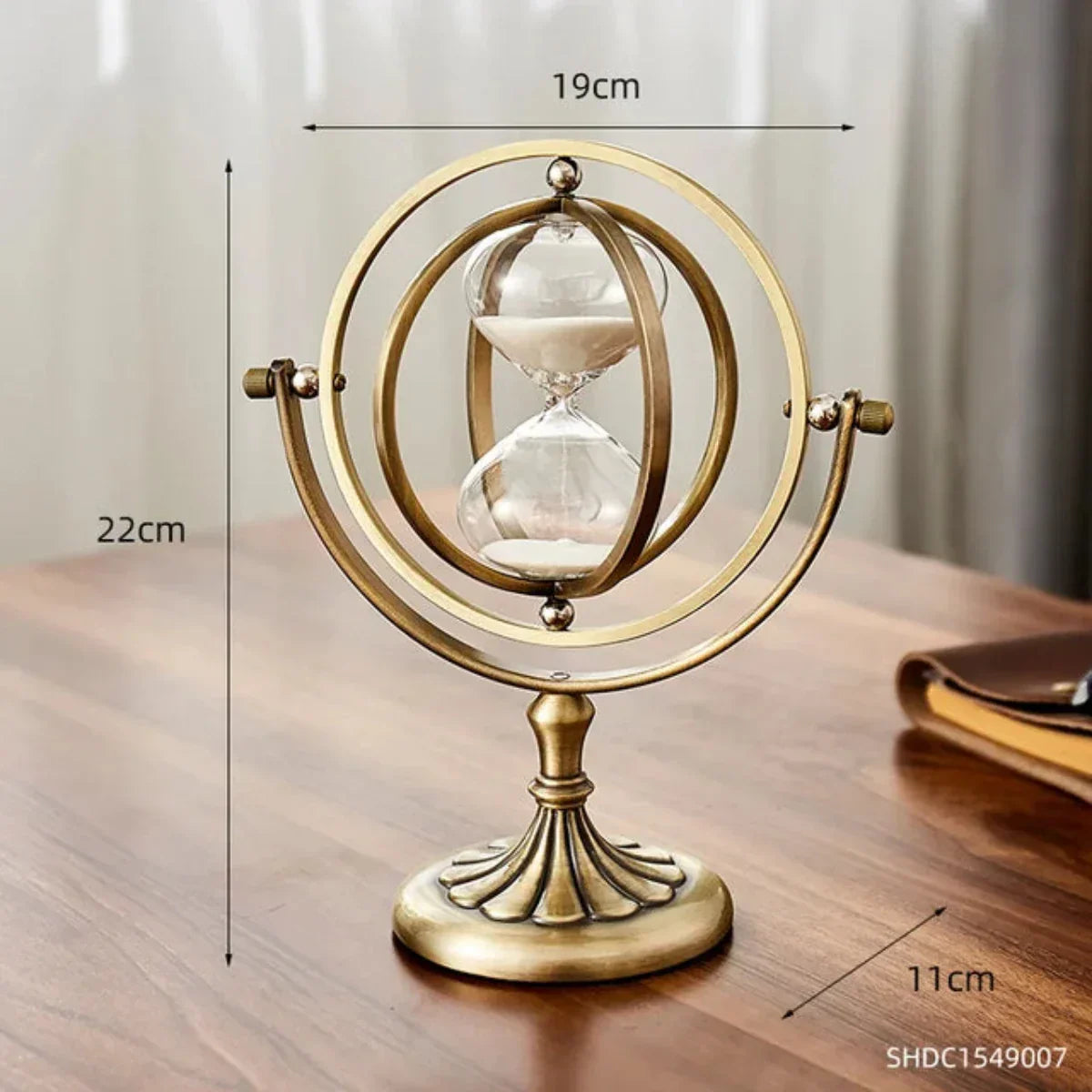 Minimalist Metal and Glass Sand Timer Stopper