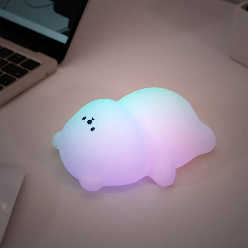 Rechargeable Bear Night Light with Color-Changing Glow