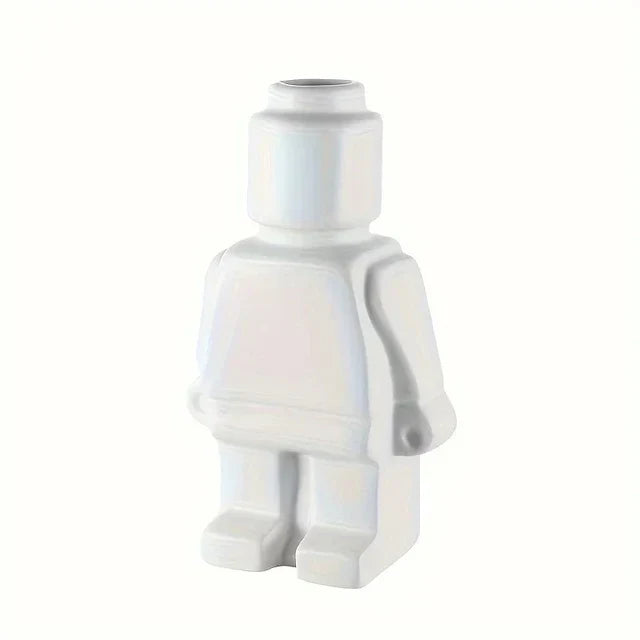 Ceramic Lego Flower Pot - Modern Minimalist Vase