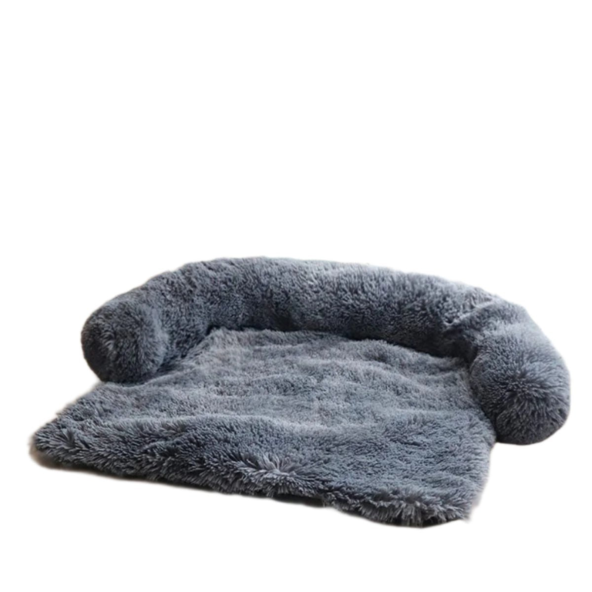 Plush Rectangular Dog Bed with Raised Edge for Comfort
