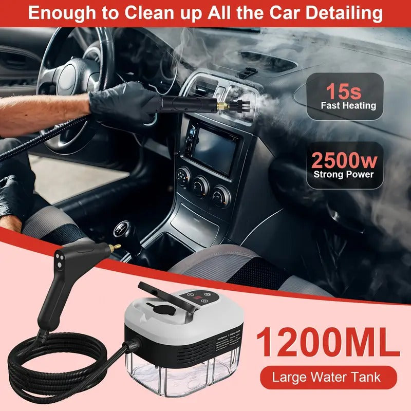 2500W High Pressure Steam Cleaner with 5 Brush Heads