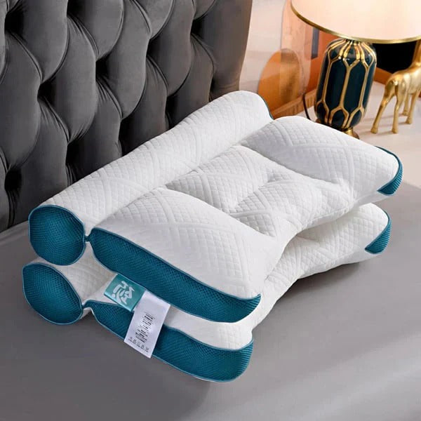 Contoured Neck Pillow for Back and Side Sleepers