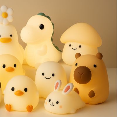 Soft Silicone Mushroom Night Light for Kids
