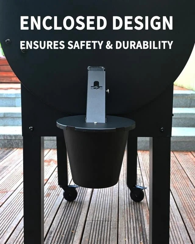 Upgraded Grill Grease Collector with Secure Lid and Reusable Liner