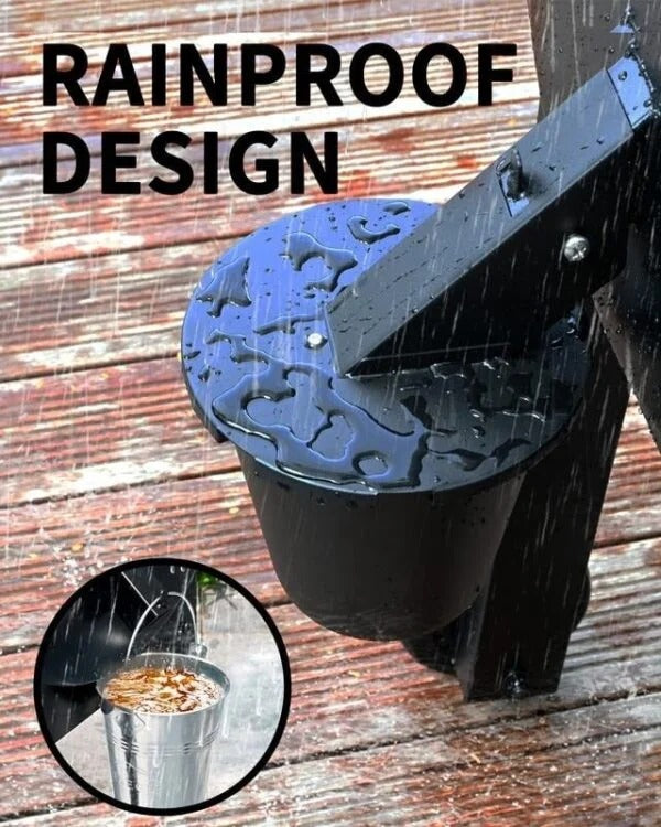Upgraded Grill Grease Collector with Secure Lid and Reusable Liner