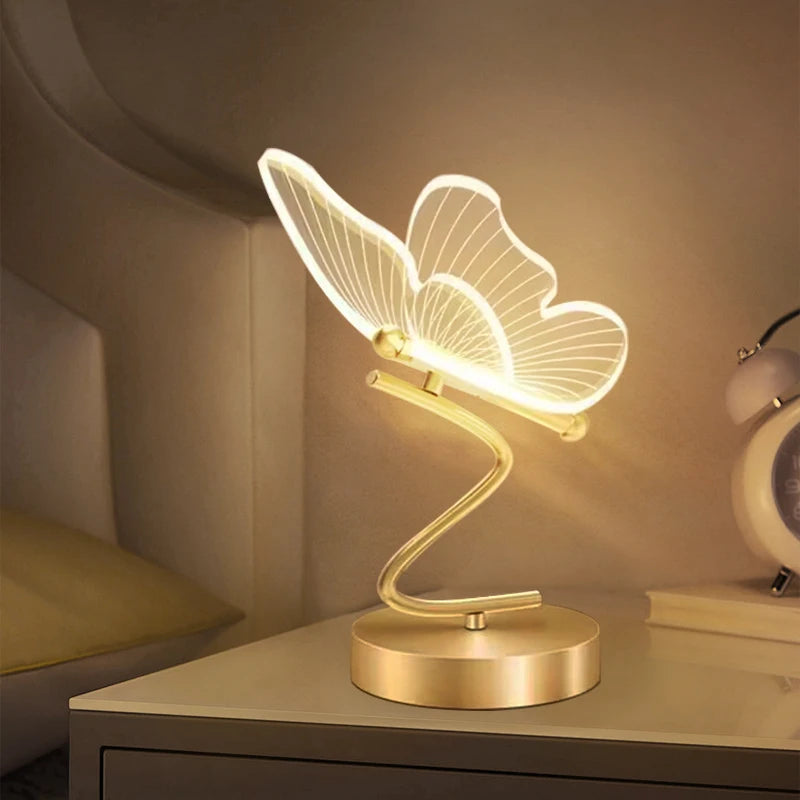 Luxury Butterfly Table Lamp with Adjustable LED Lighting