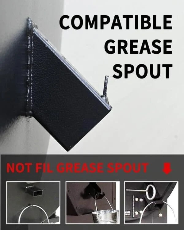 Upgraded Grill Grease Collector with Secure Lid and Reusable Liner