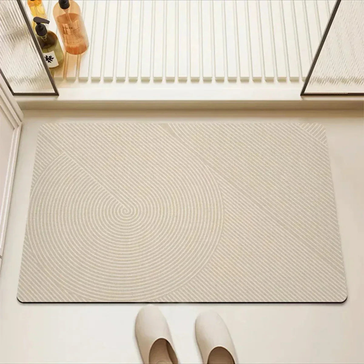 Diatomite Bathroom Mat with Non-Slip Rubber Bottom