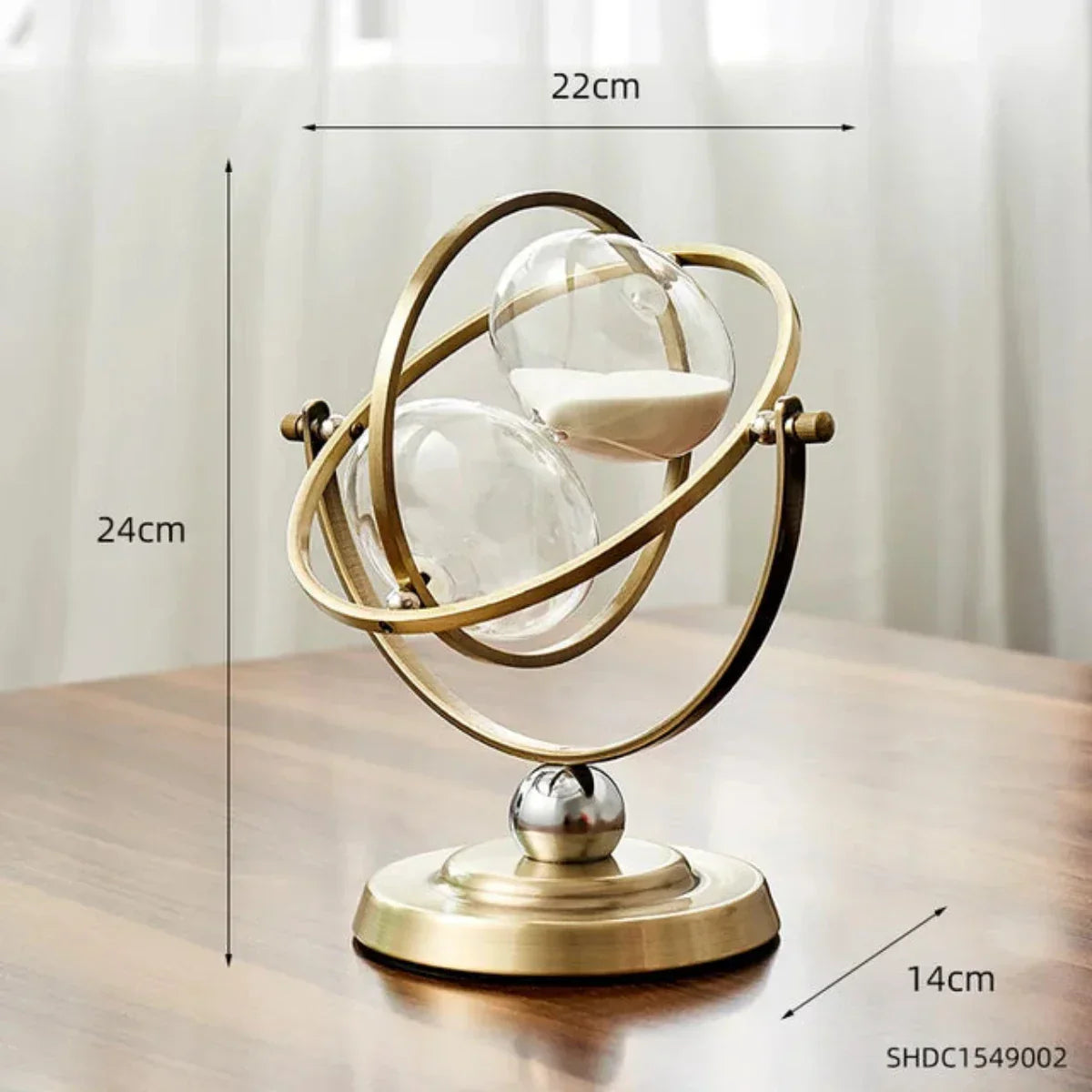 Minimalist Metal and Glass Sand Timer Stopper