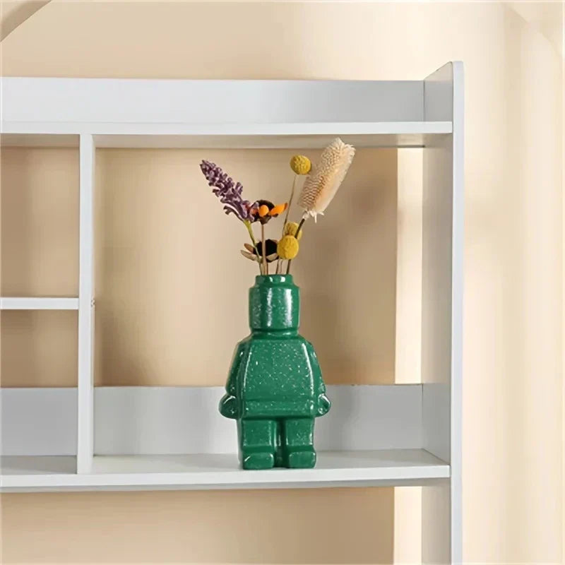Ceramic Lego Flower Pot - Modern Minimalist Vase