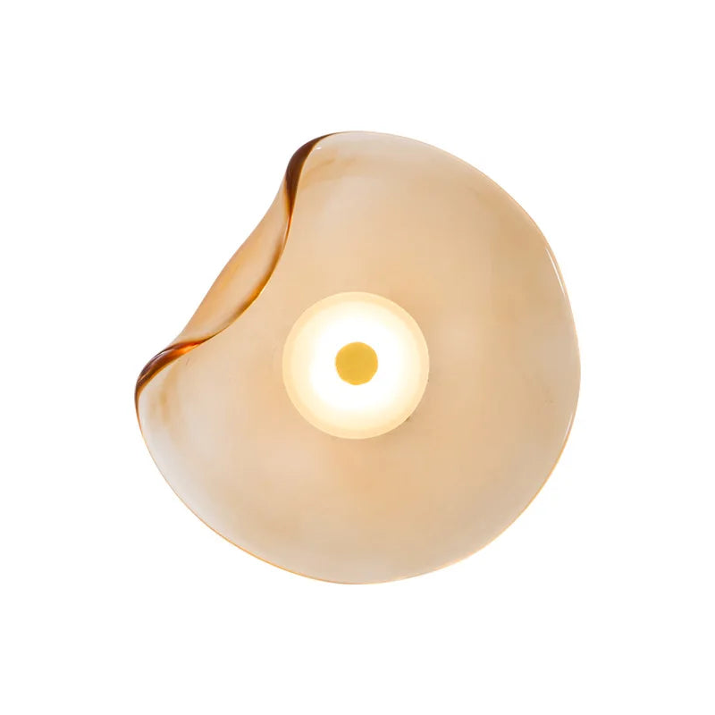Organic Shaped Glass Wall Lamp for Modern Indoor Lighting